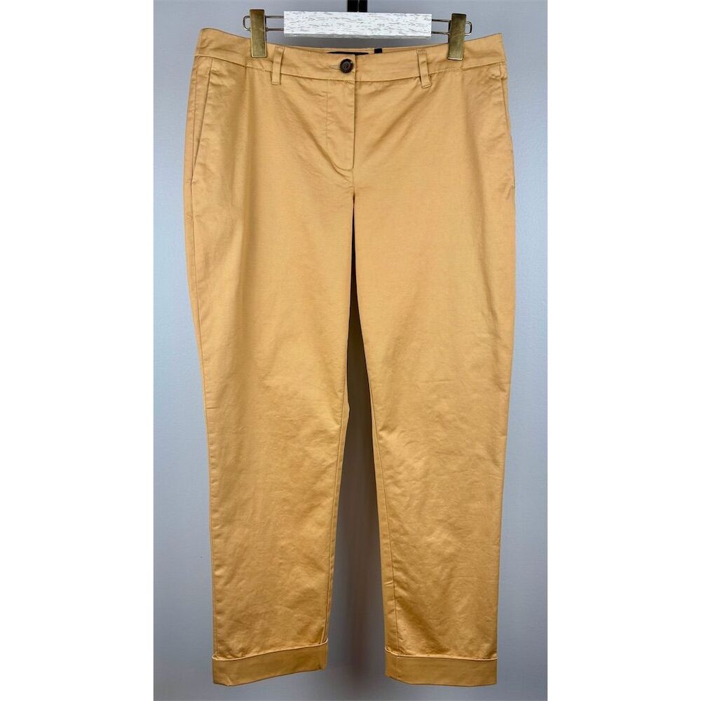 Wildfang Women's The Essential Trousers in Camel Khaki Straight Leg - Picture 2 of 15
